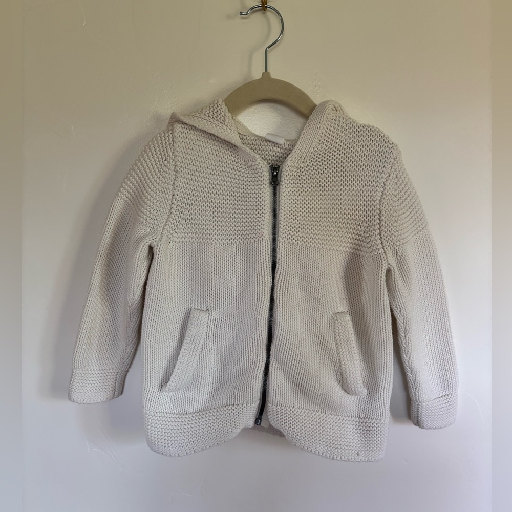 babyGap Cream Knit Hoodie – Toddler 4T | A10